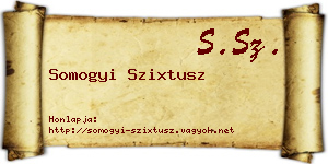 Somogyi Szixtusz névjegykártya
